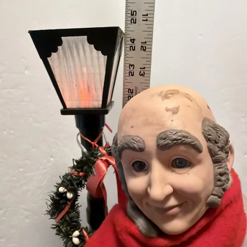 1993 Holiday Creations Tiny Tim and Scrooge 24 Inch Animated Lighted Christmas
